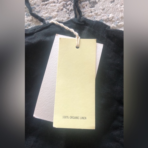 NWT Wilfred Aritzia Ohara Cami Top 100% Organic Linen Bustier XS Black - Picture 6 of 8